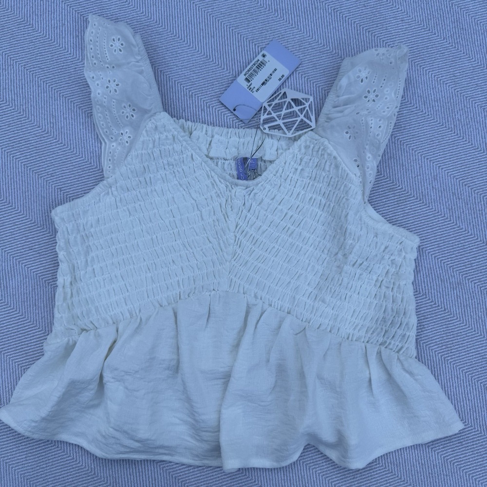 Good Luck Girl Sleeveless Smocked Top Size XL